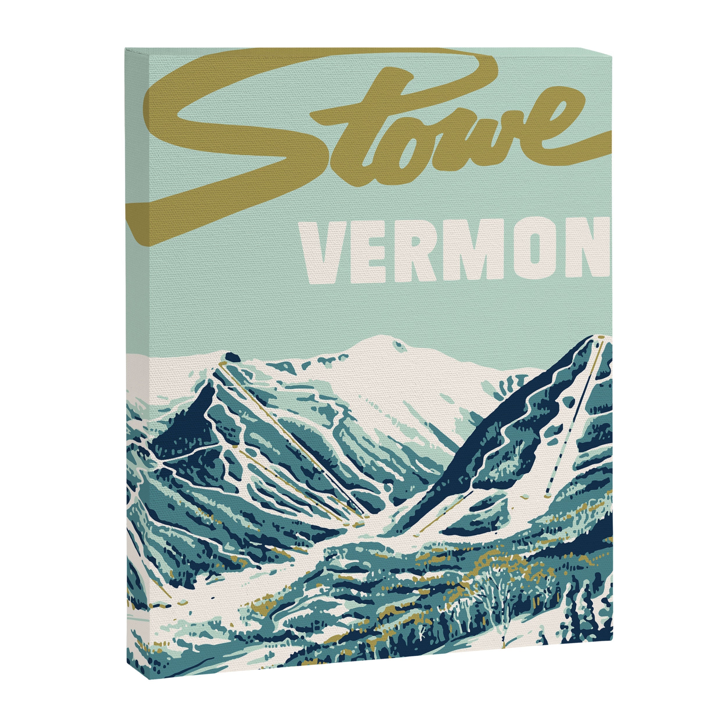 2021 Ski Stowe Vermont Vintage Poster  Canvas Print