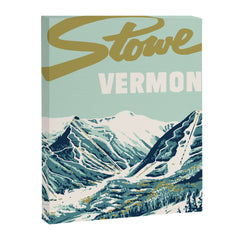 2021 Ski Stowe Vermont Vintage Poster  Canvas Print