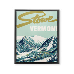 2021 Ski Stowe Vermont Vintage Poster  Framed Canvas Print