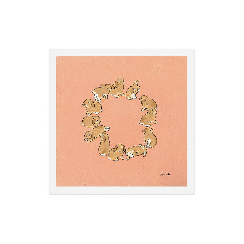 12 lop rabbits Art Print
