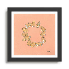 12 lop rabbits Framed Art Print