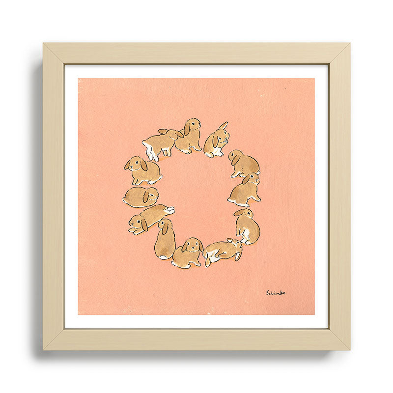 12 lop rabbits Framed Art Print