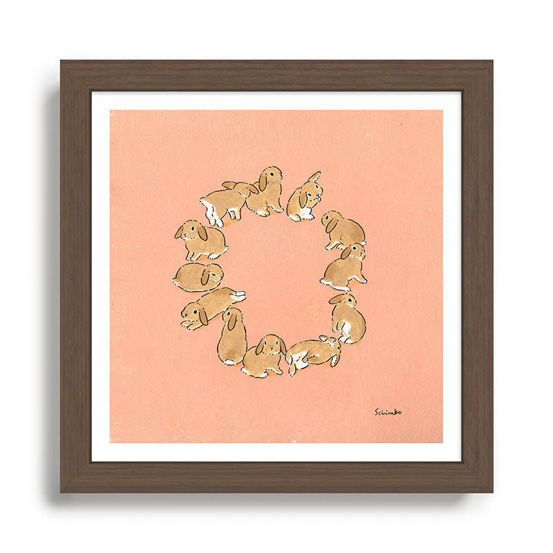 12 lop rabbits Framed Art Print
