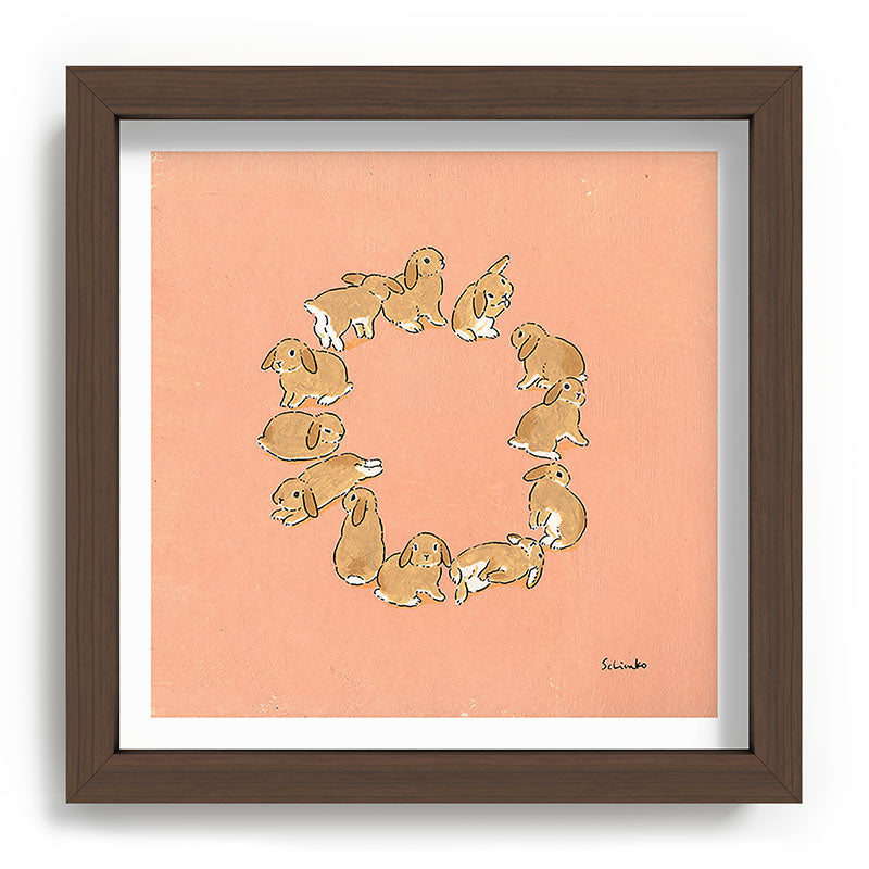 12 lop rabbits Framed Art Print