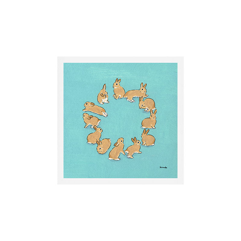 12 rabbits Art Print