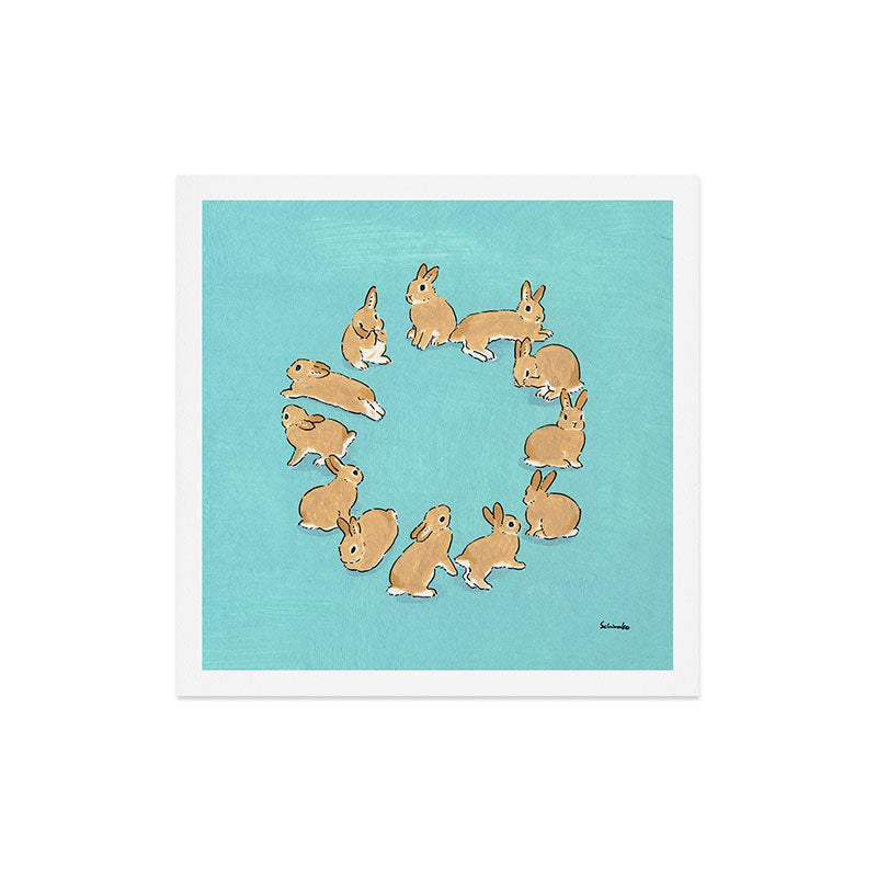 12 rabbits Art Print