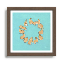 12 rabbits Framed Art Print