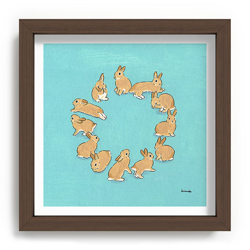 12 rabbits Framed Art Print