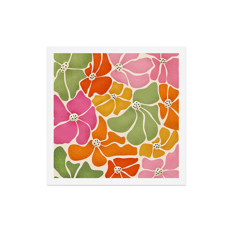 70's Florals Art Print