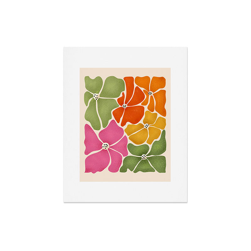 70's Florals Art Print