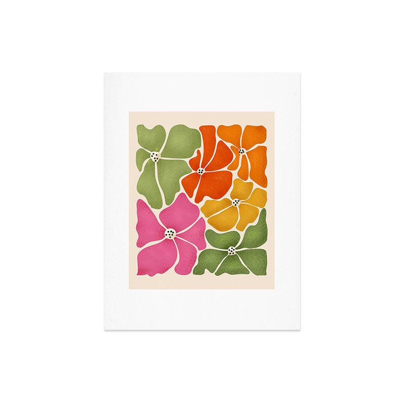 70's Florals Art Print