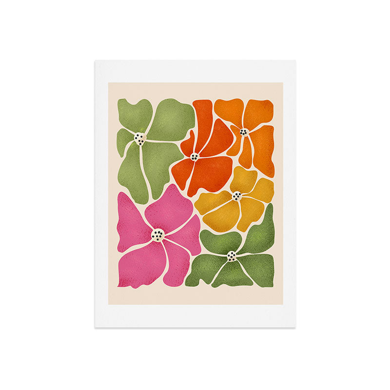 70's Florals Art Print