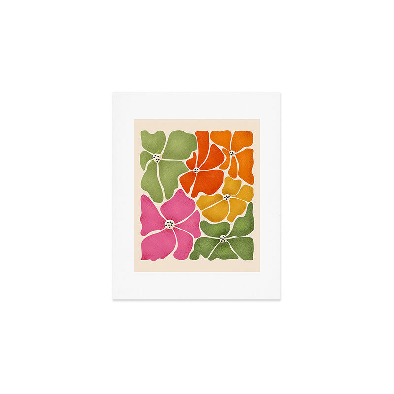 70's Florals Art Print