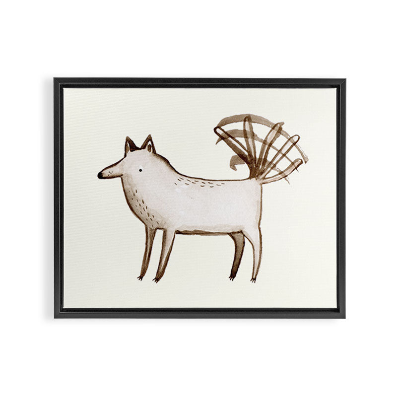 "I'm So Happy" - Dog Framed Canvas Print