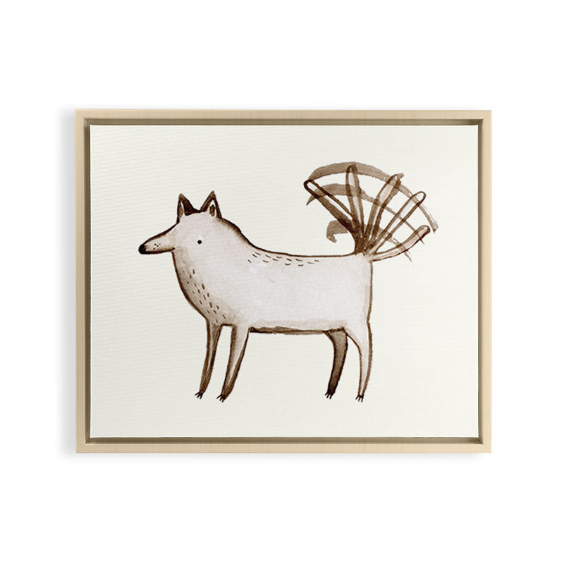 "I'm So Happy" - Dog Framed Canvas Print
