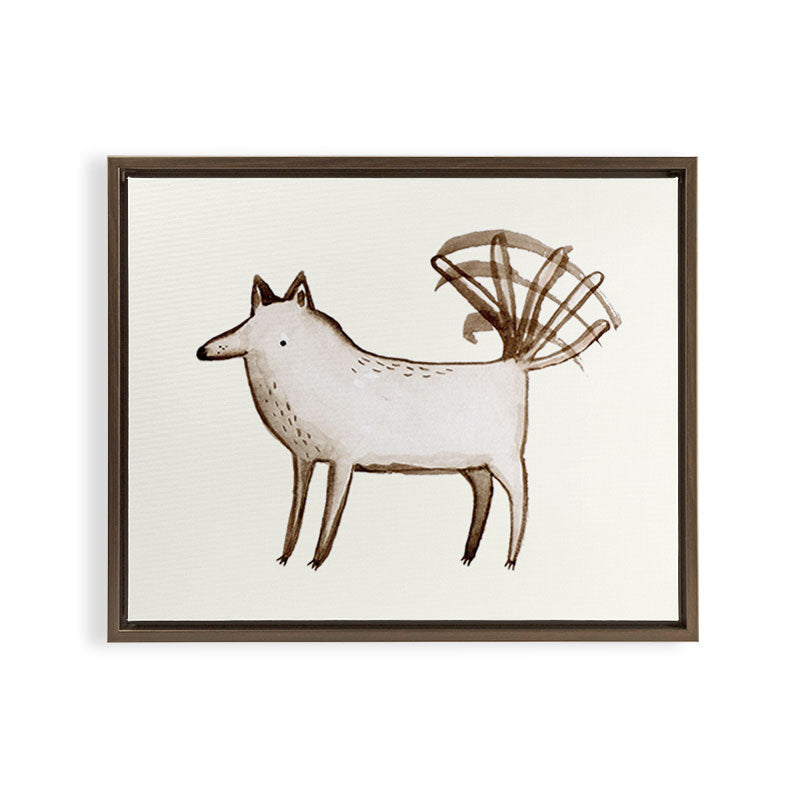 "I'm So Happy" - Dog Framed Canvas Print