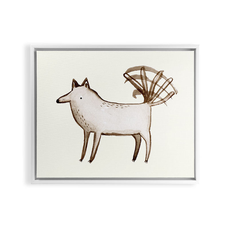 "I'm So Happy" - Dog Framed Canvas Print