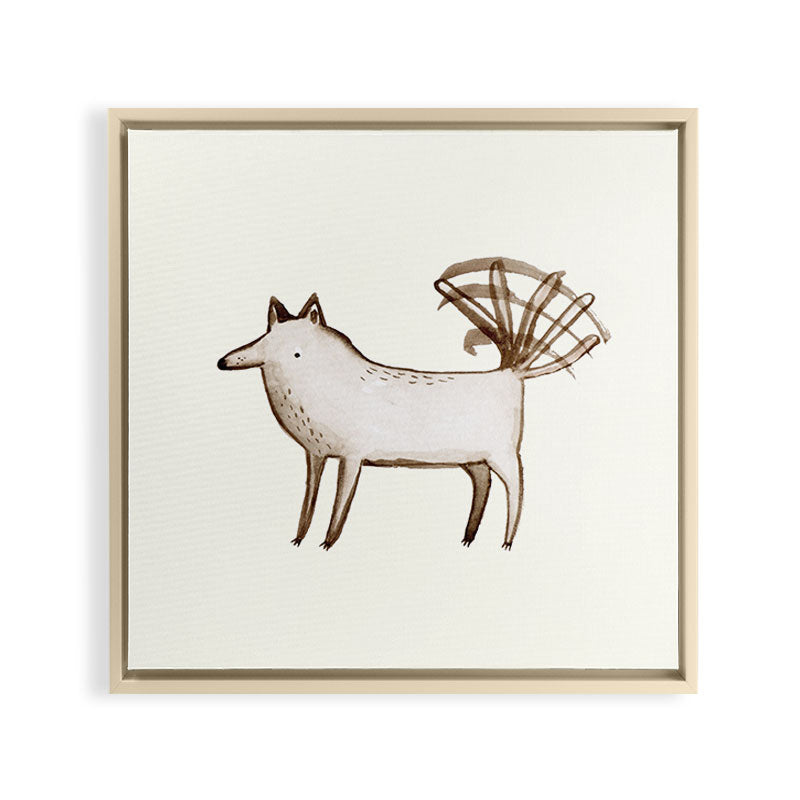 "I'm So Happy" - Dog Framed Canvas Print