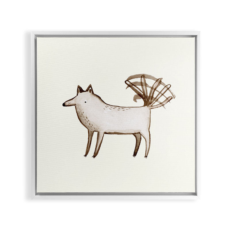 "I'm So Happy" - Dog Framed Canvas Print