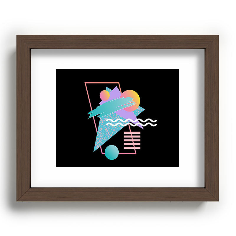 80s Retrowave Design - Memphis Pattern 135 Framed Art Print