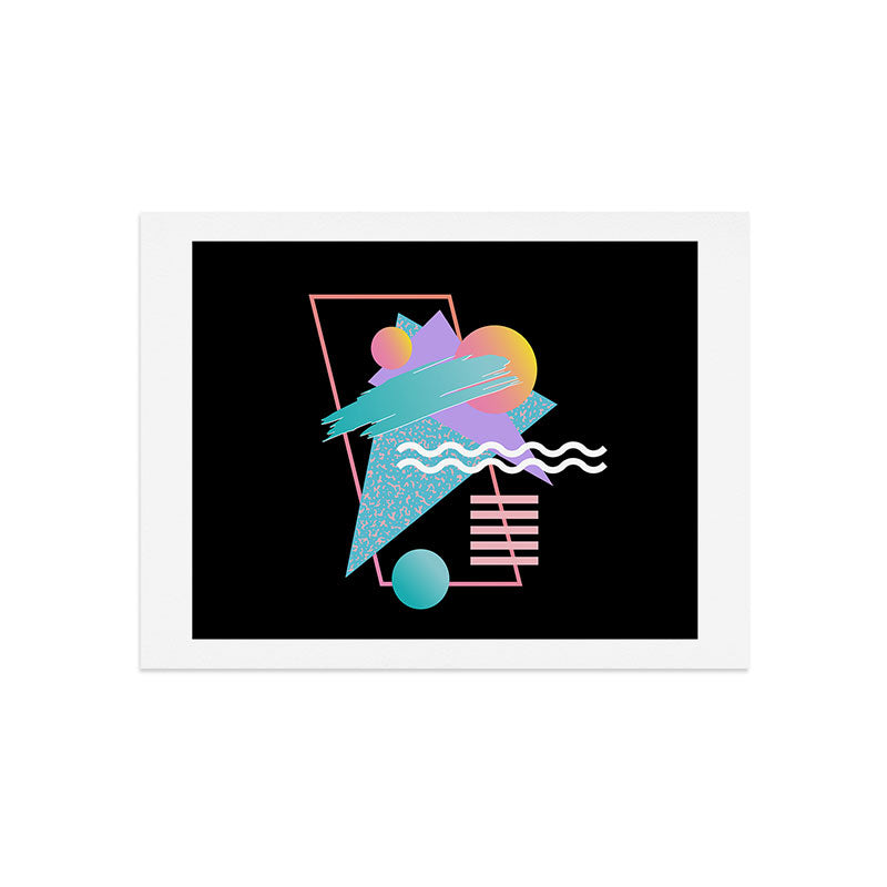 80s Retrowave Design - Memphis Pattern 135 Art Print