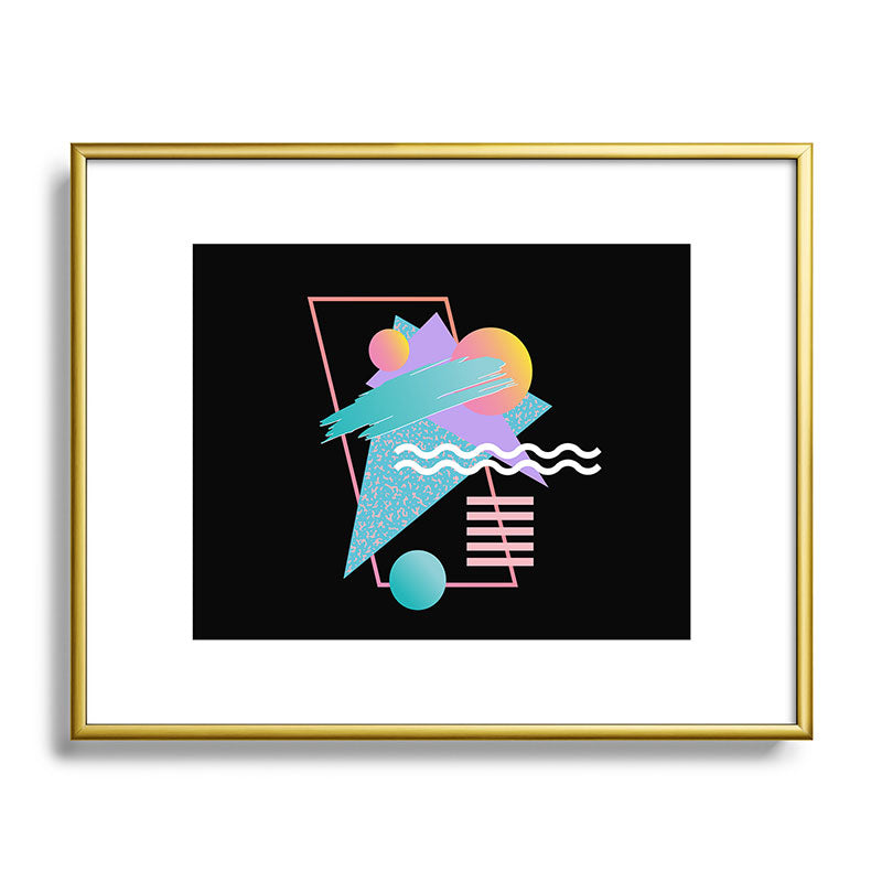 80s Retrowave Design - Memphis Pattern 135 Framed Art Print