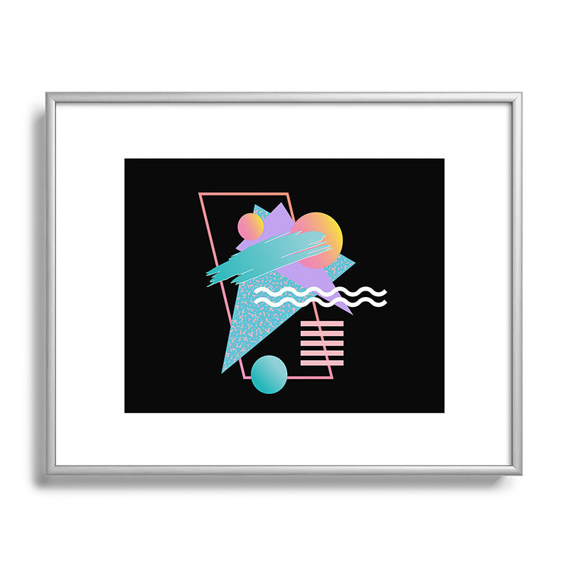 80s Retrowave Design - Memphis Pattern 135 Framed Art Print