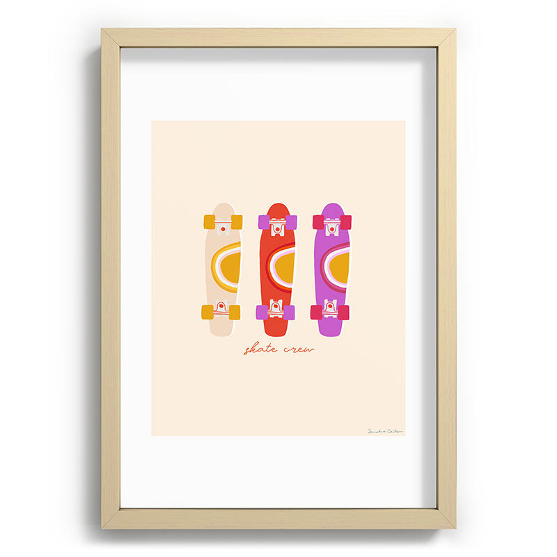 70's skate crew Framed Art Print