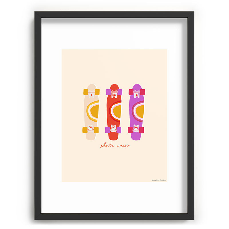 70's skate crew Framed Art Print