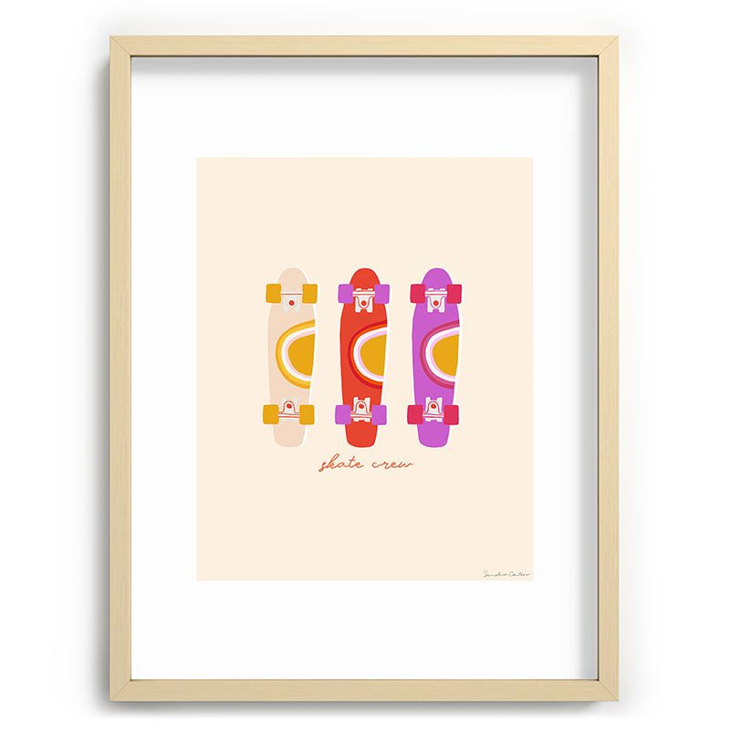 70's skate crew Framed Art Print