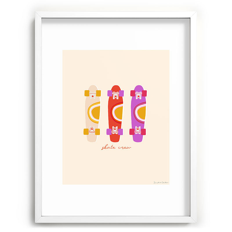 70's skate crew Framed Art Print