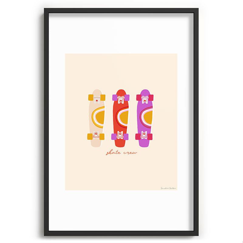 70's skate crew Framed Art Print