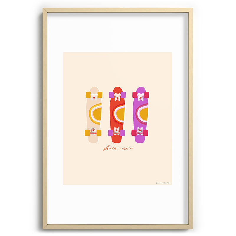 70's skate crew Framed Art Print