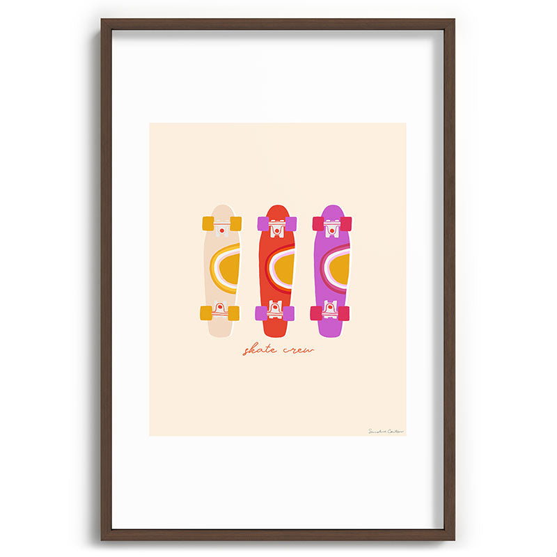 70's skate crew Framed Art Print