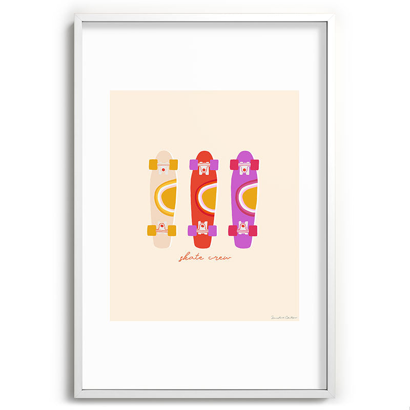 70's skate crew Framed Art Print