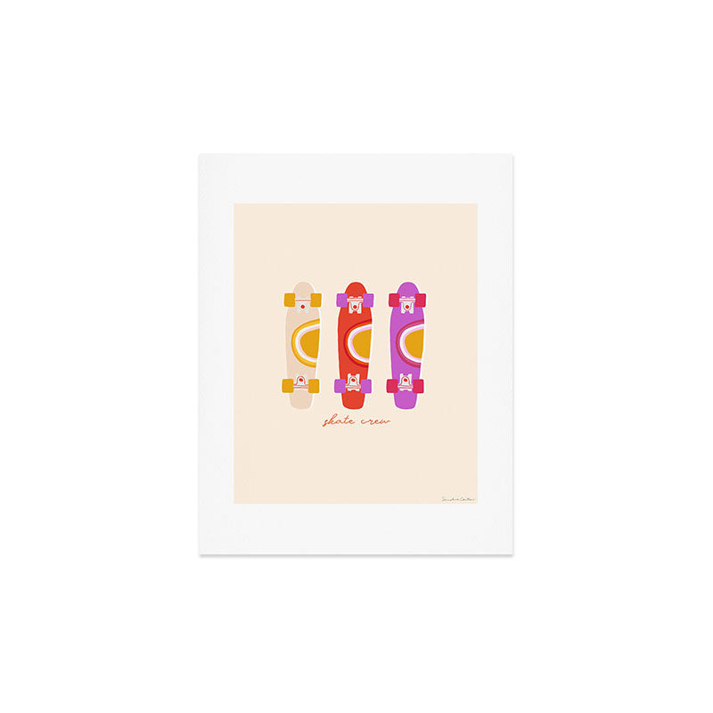 70's skate crew Art Print