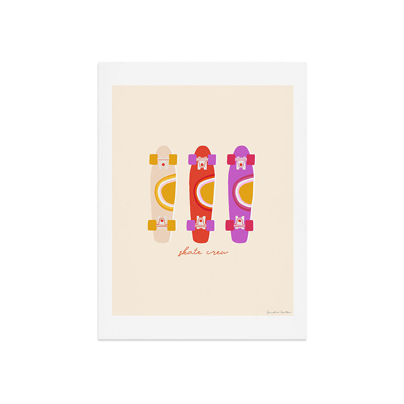 70's skate crew Art Print