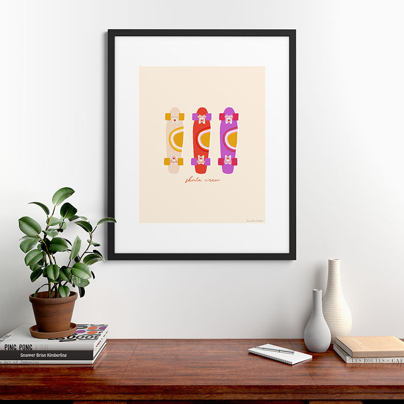 70's skate crew Framed Art Print