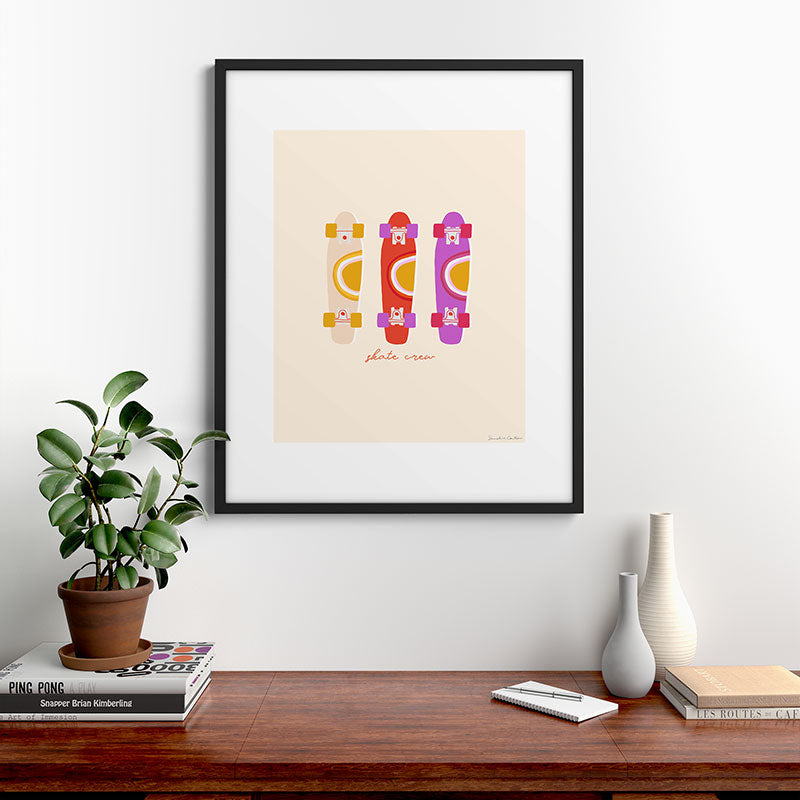 70's skate crew Framed Art Print