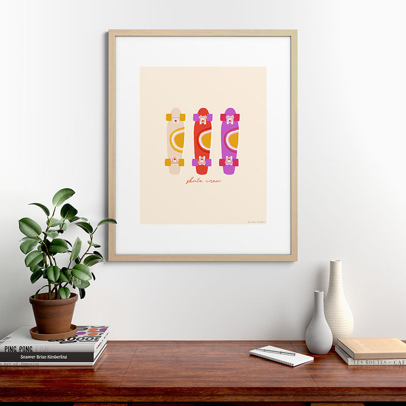 70's skate crew Framed Art Print