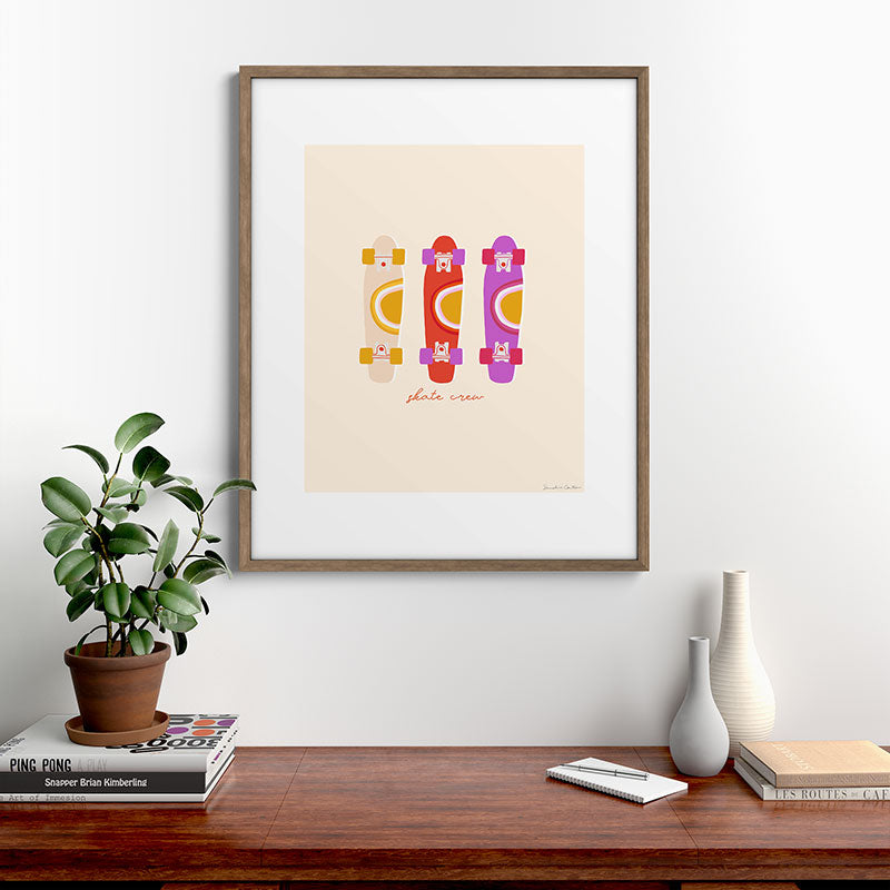 70's skate crew Framed Art Print