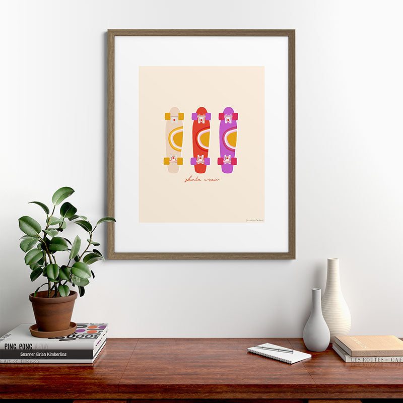 70's skate crew Framed Art Print