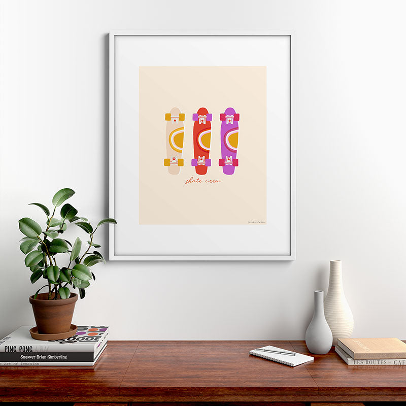 70's skate crew Framed Art Print