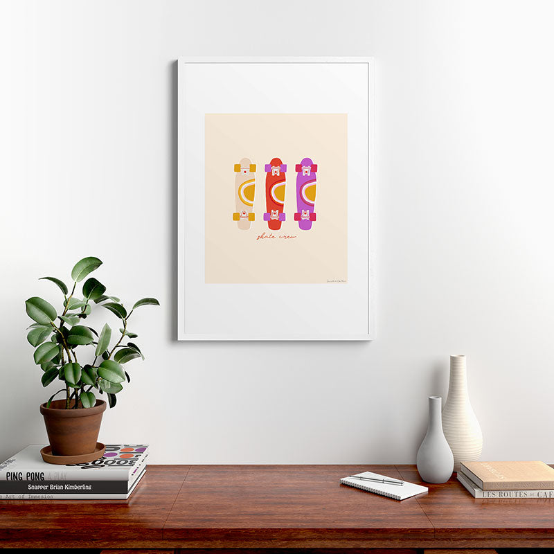 70's skate crew Framed Art Print