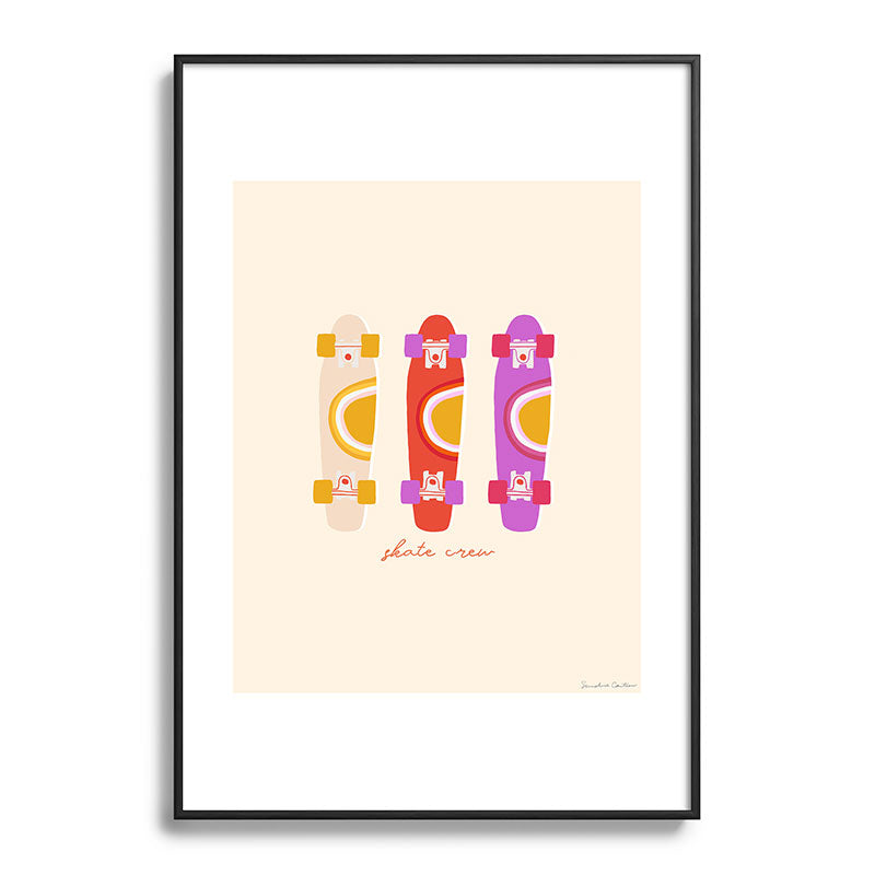 70's skate crew Framed Art Print