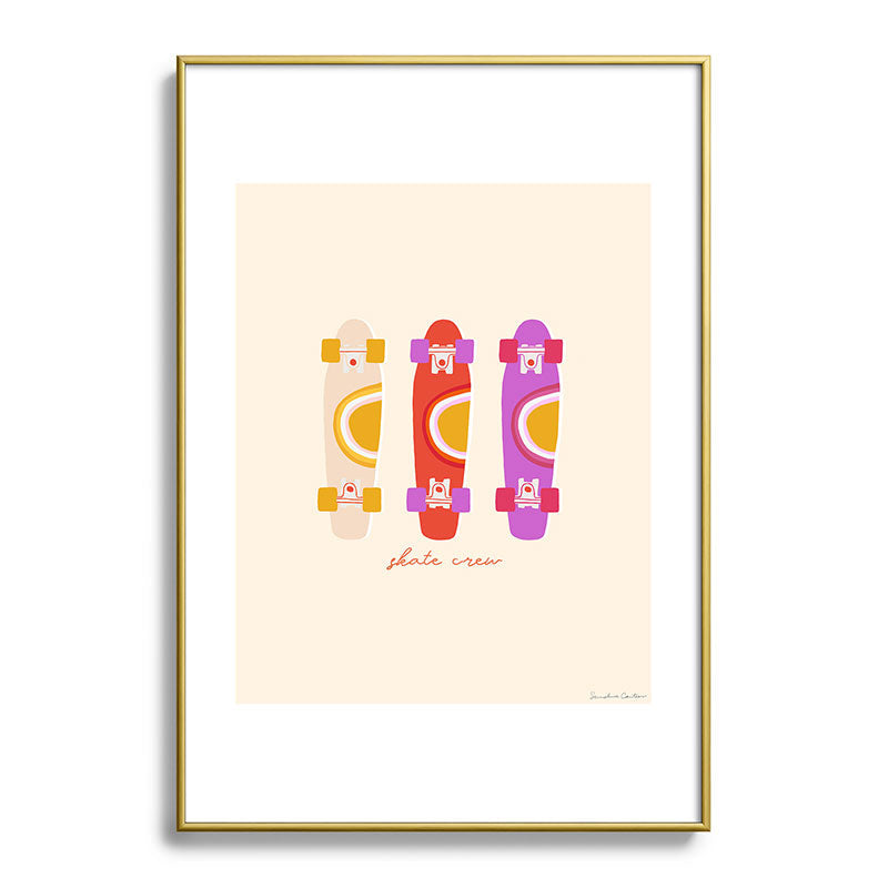 70's skate crew Framed Art Print