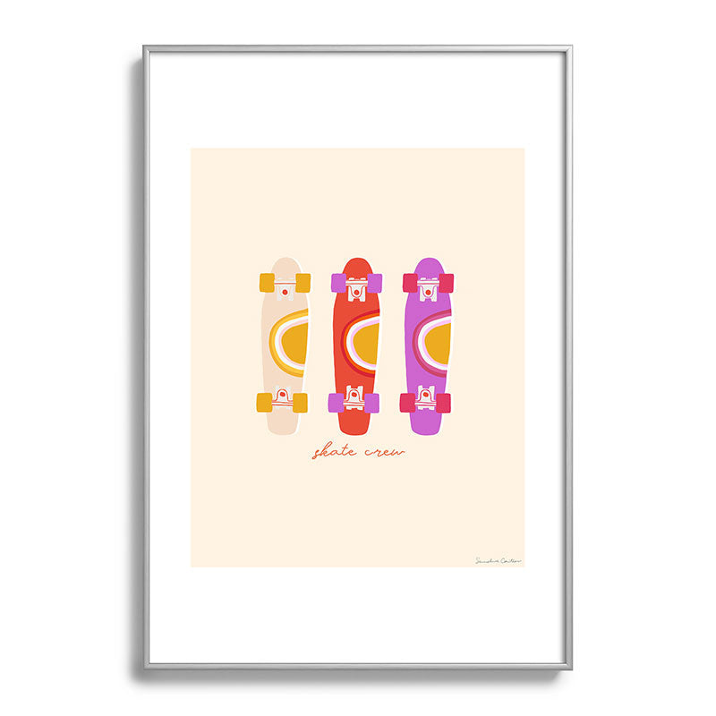 70's skate crew Framed Art Print