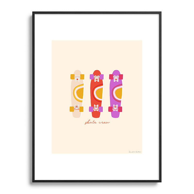 70's skate crew Framed Art Print