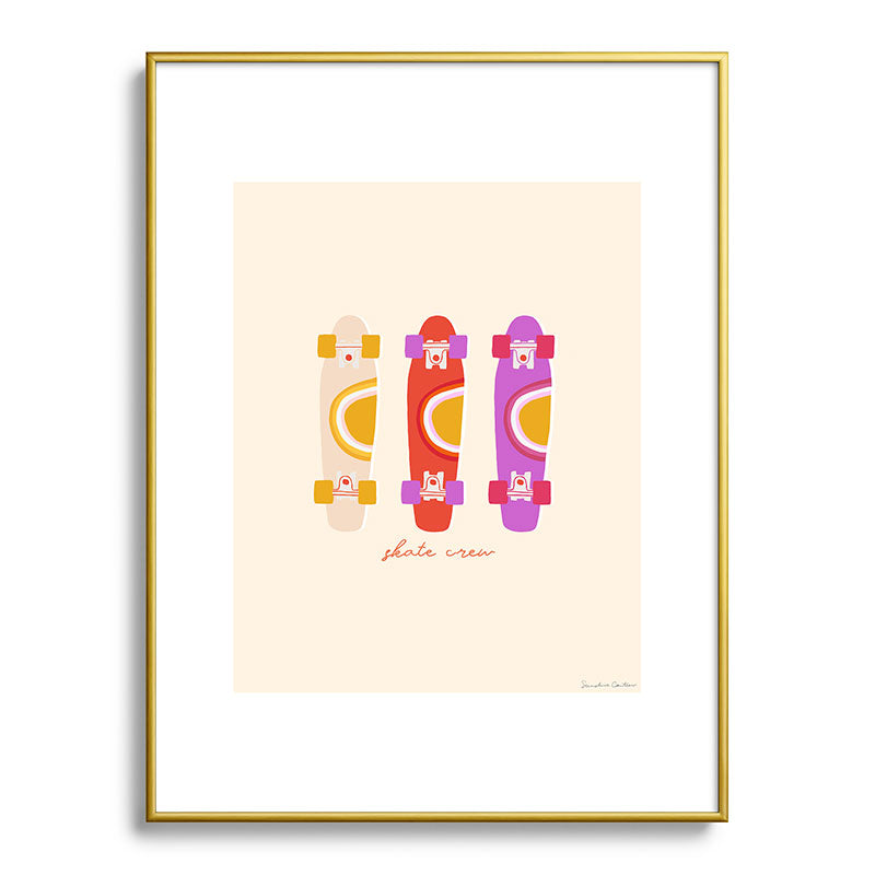 70's skate crew Framed Art Print
