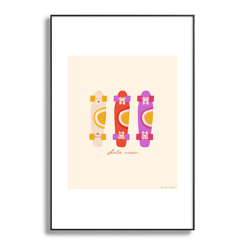 70's skate crew Framed Art Print